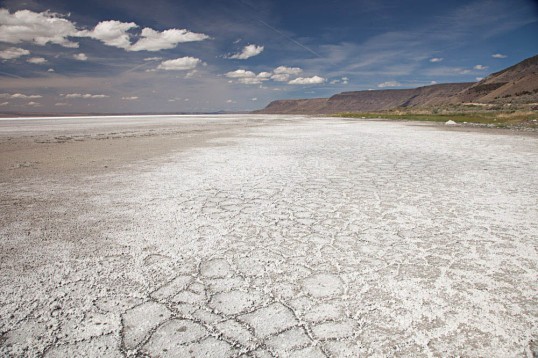 salt deposits at Lake Abert, Oregon
